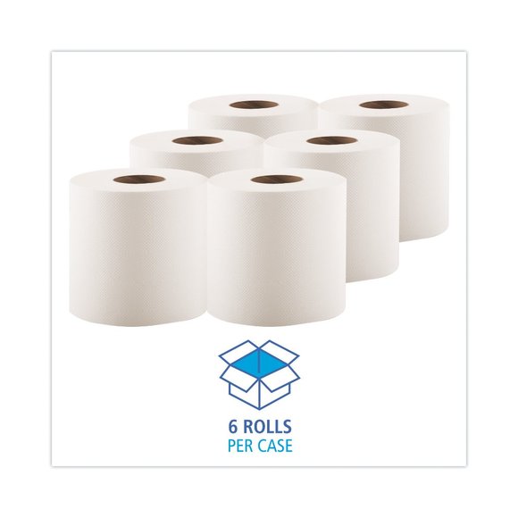 Boardwalk Center-Pull Hand Towels, 2-Ply, Perforated, 7 7/8" x 10", 600/Roll, 6 - Picture 3 of 5